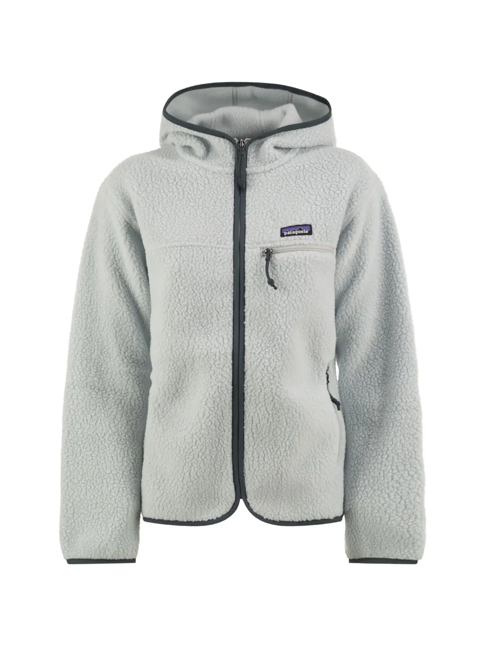 Patagonia teddy fleece hooded jacket - Grigio