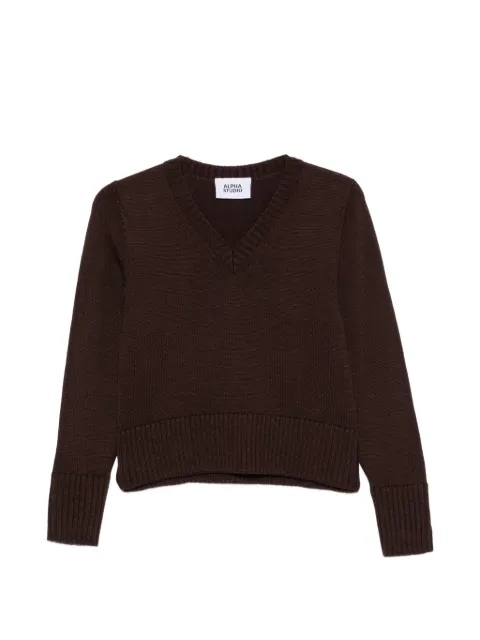 ALPHA STUDIO Maglione con scollo a V