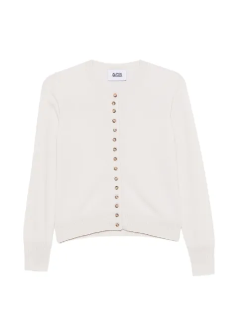ALPHA STUDIO button-up knitted cardigan