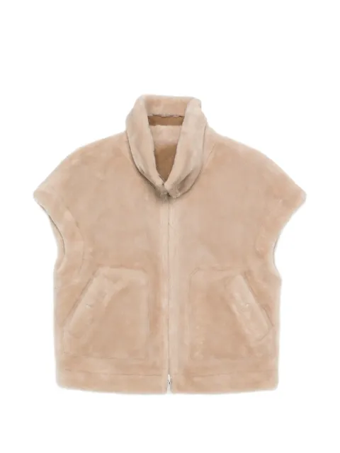 Urbancode shearling zip-up waistcoat