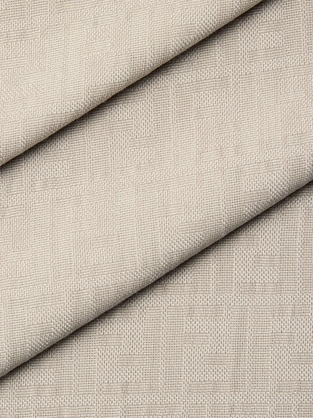 FENDI Sjaal met franje en FF-logo Beige