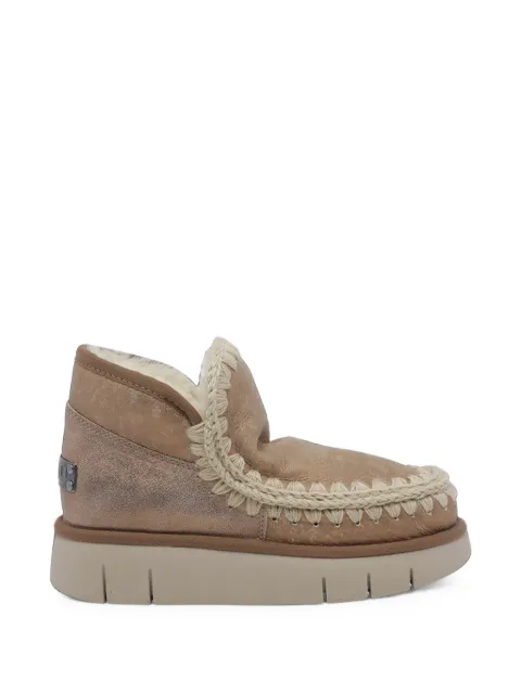 Mou Eskimo Bounce crochet-trim boots