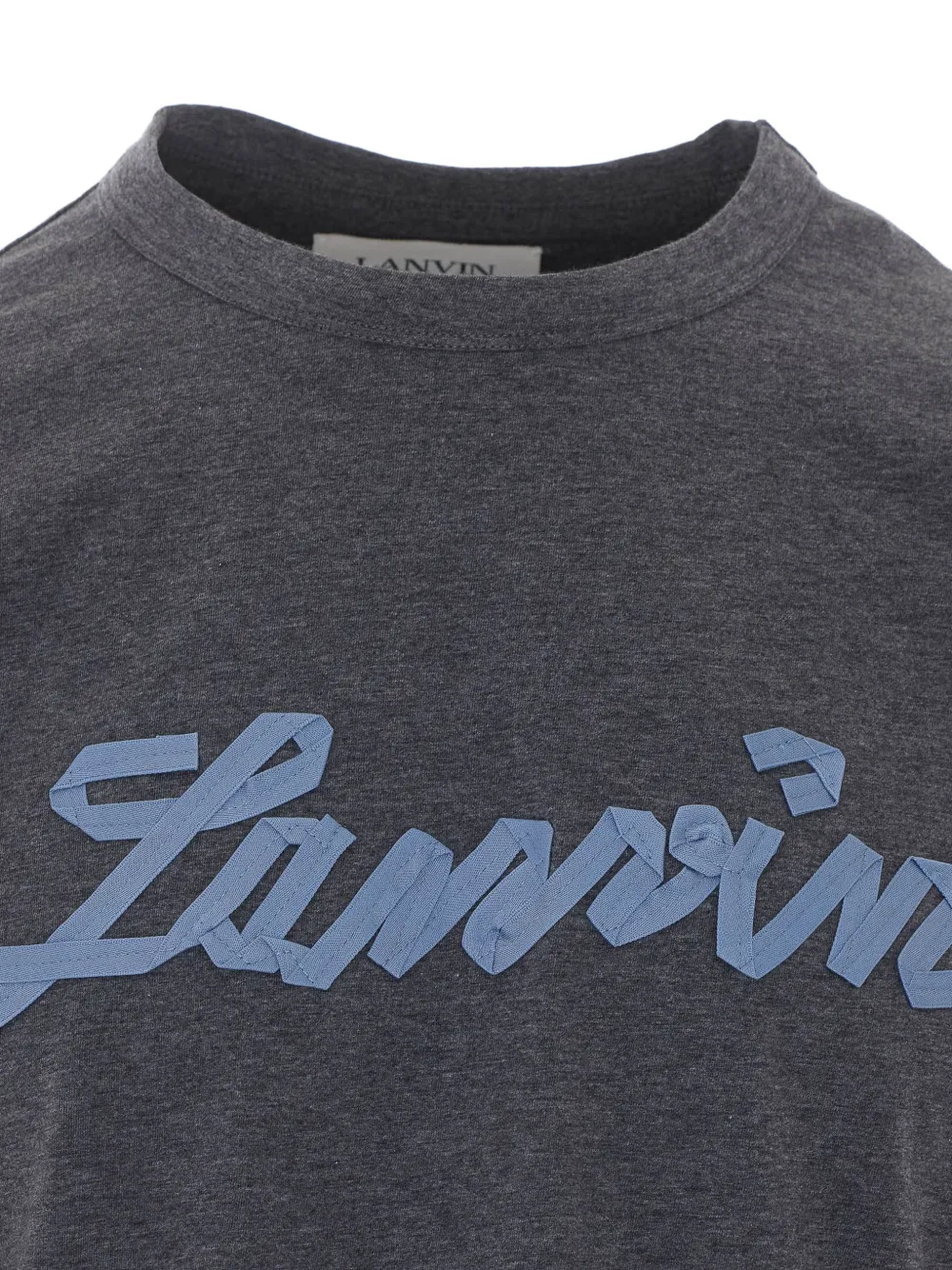 Lanvin T-shirt met geborduurd logo Grijs