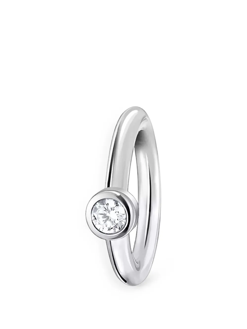 SABOTEUR single diamond earring - Argento