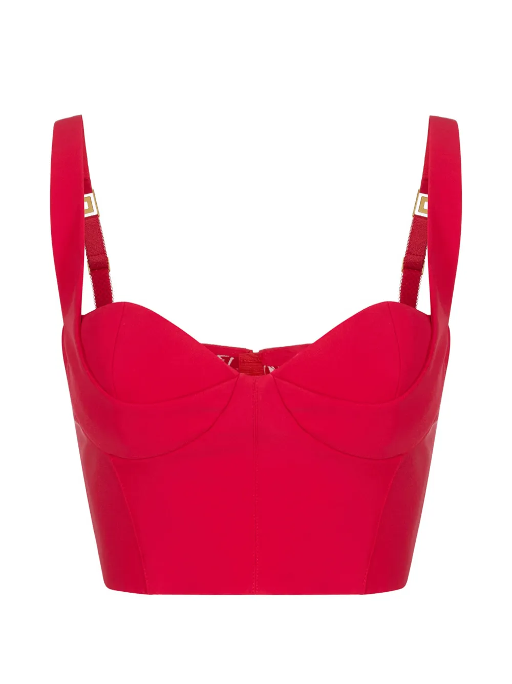 Elisabetta Franchi Top van technische stof Rood