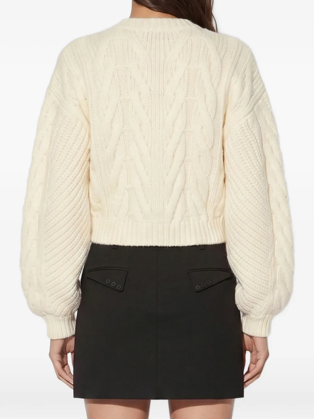 Elisabetta Franchi Gebreid vest Beige