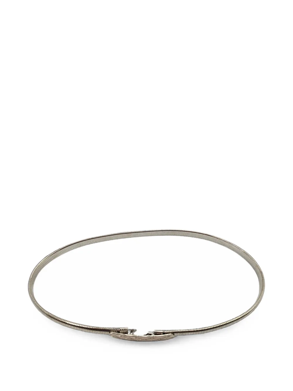 Madison Etched Snake Stretch Belt In Green