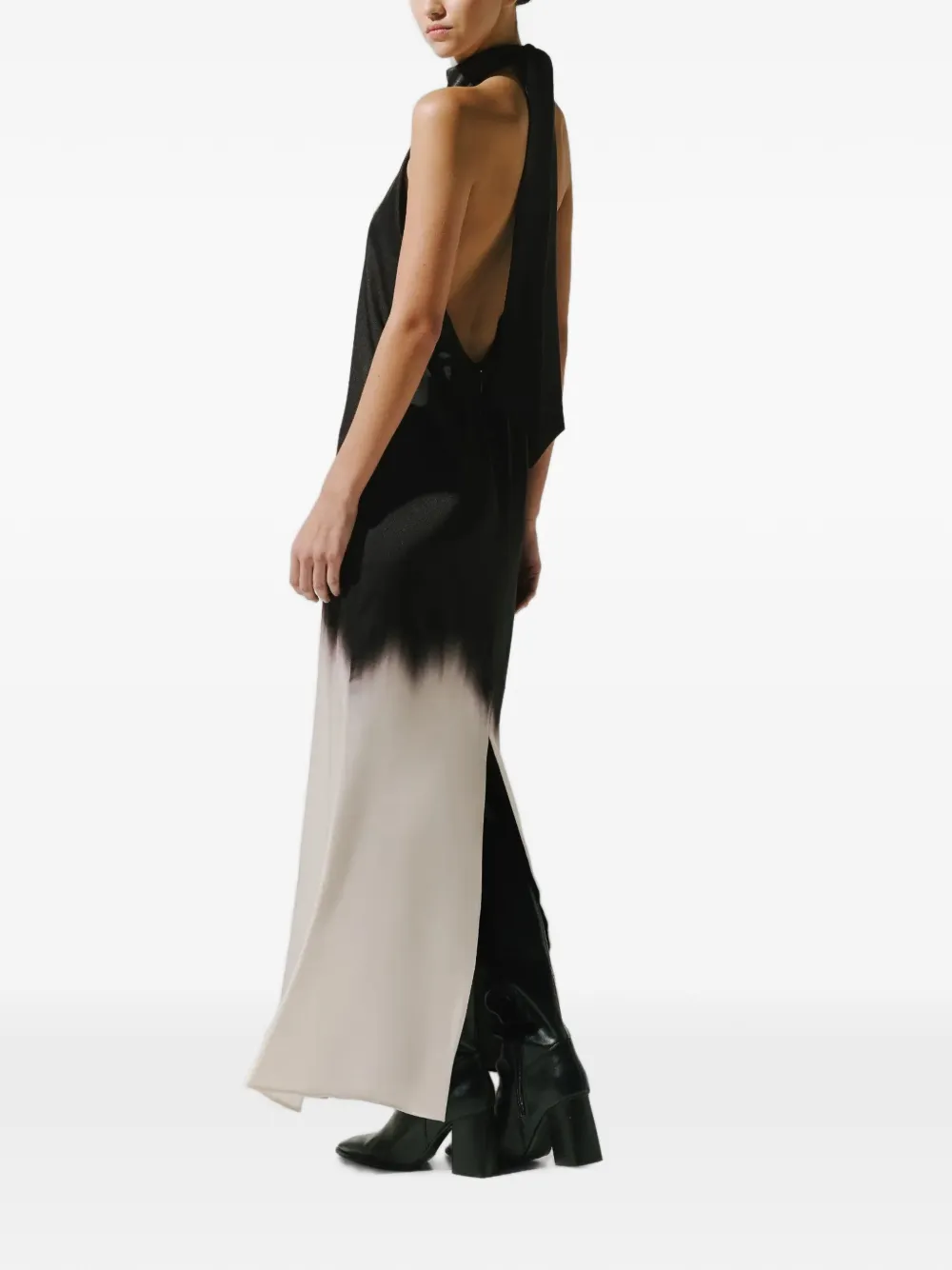 Baobab Stella maxi-jurk met ombré-effect Zwart