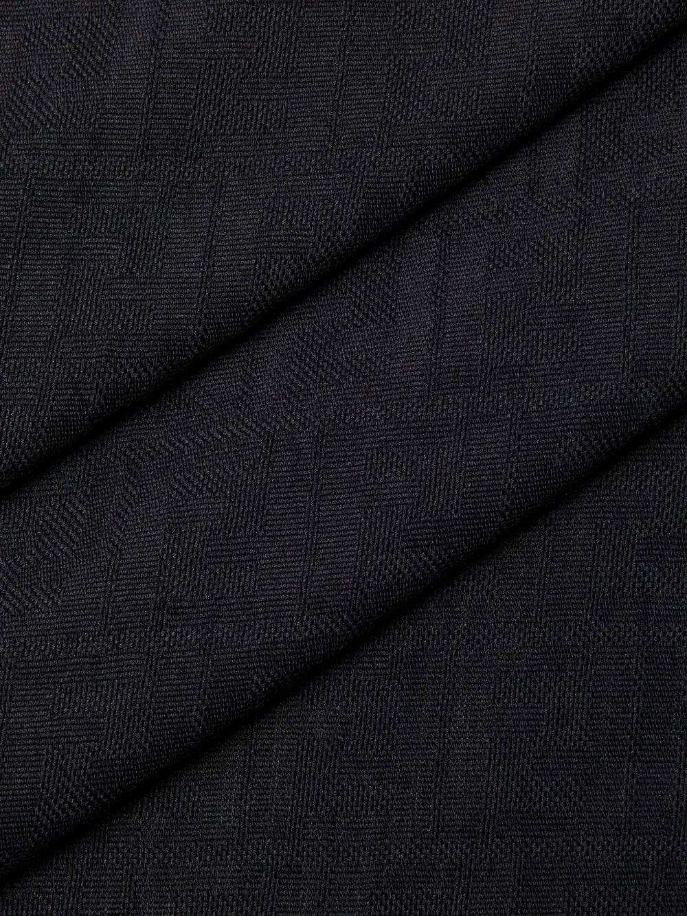 FENDI Sjaal met franje en FF-logo Zwart