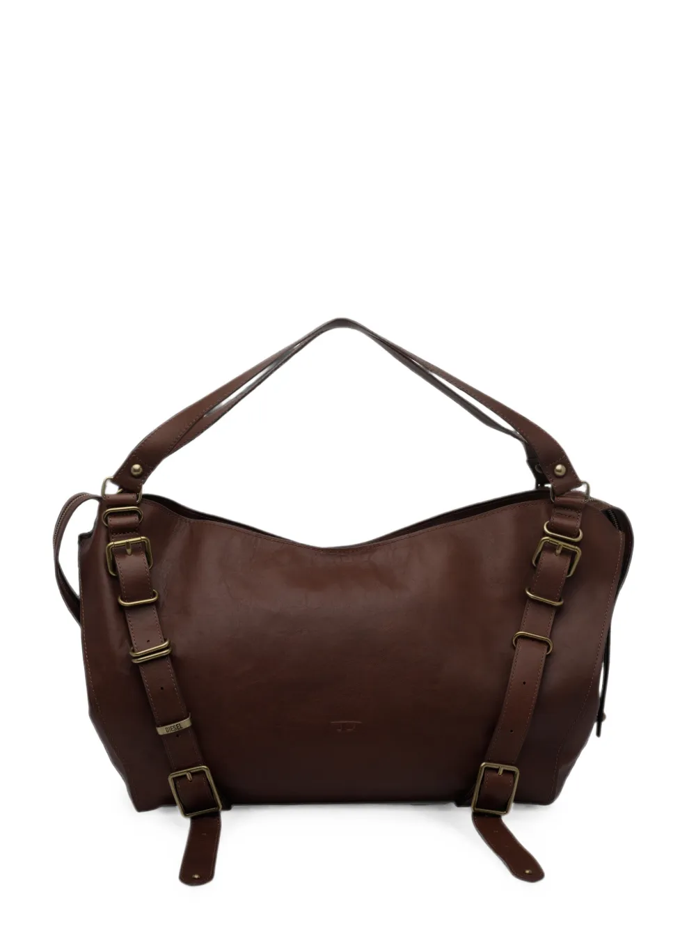 Diesel D-One-large top-handle bag in treated leather