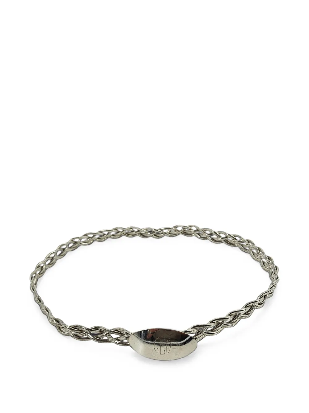 Madison Braided Stretch Belt In Gray