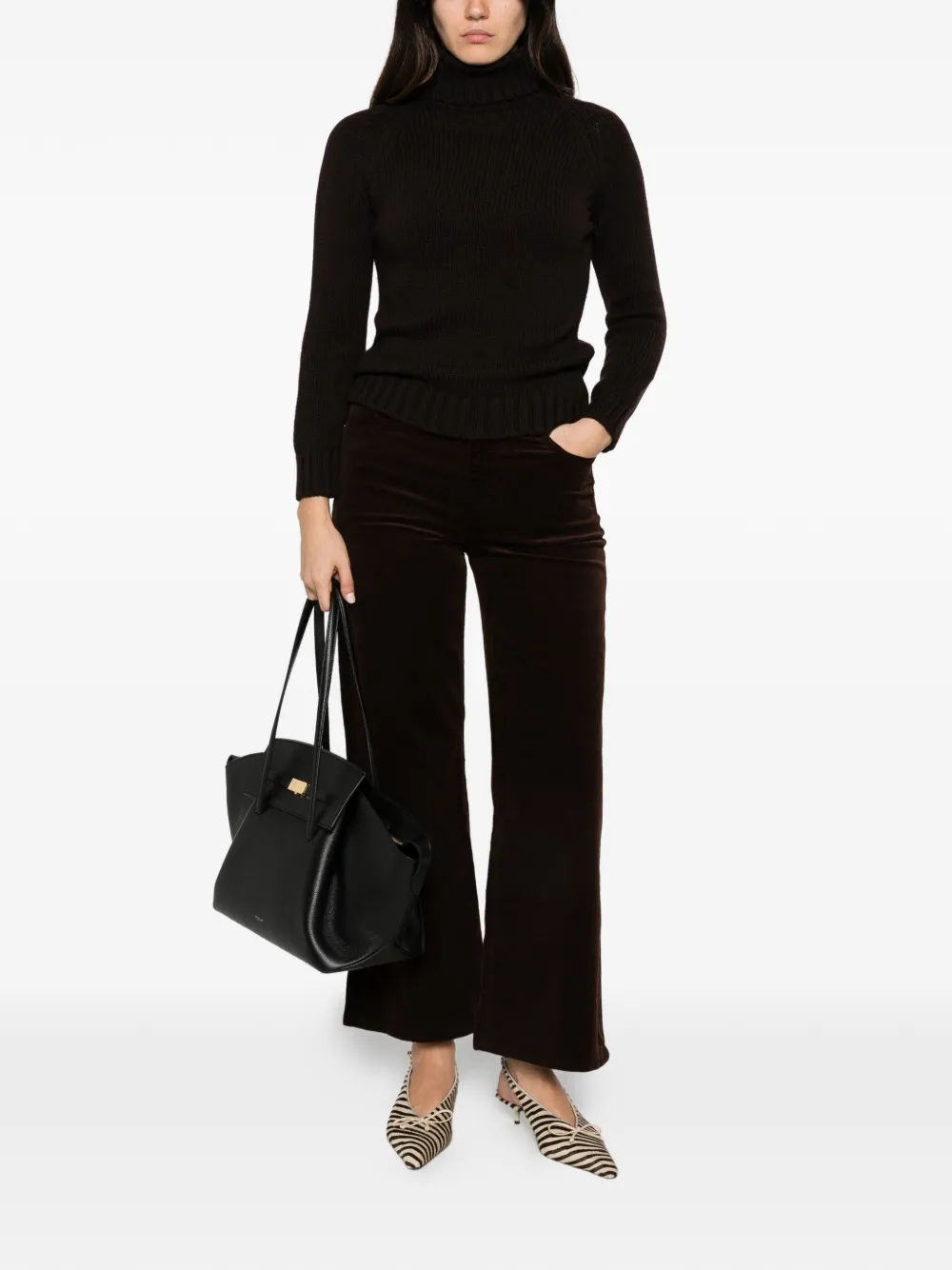 FRAME The Swing ribfluwelen broek met riemlussen Bruin