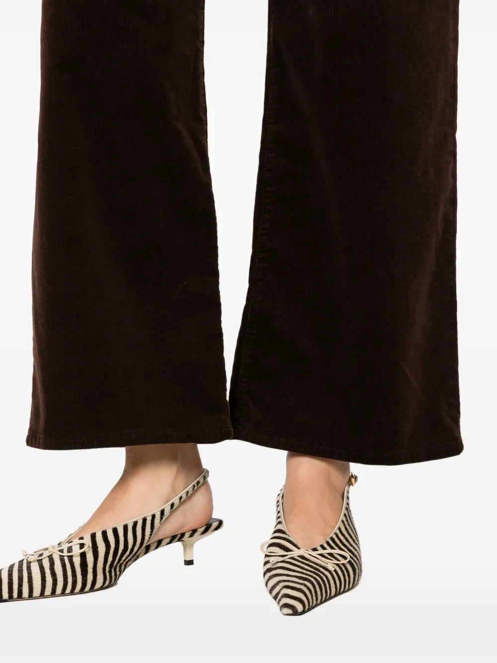 FRAME The Swing ribfluwelen broek met riemlussen Bruin