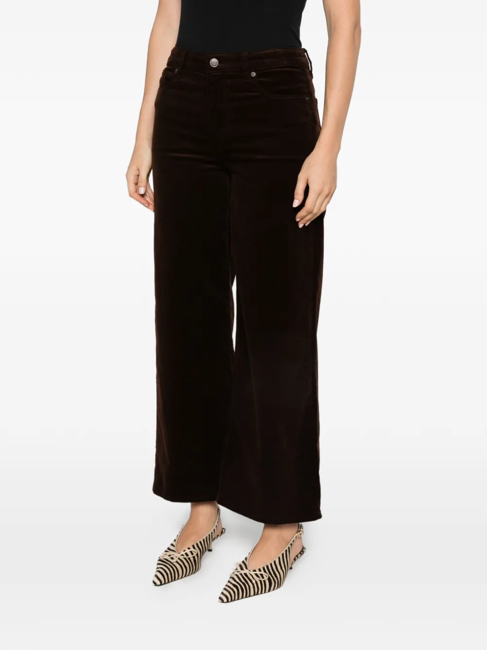 FRAME The Swing ribfluwelen broek met riemlussen Bruin