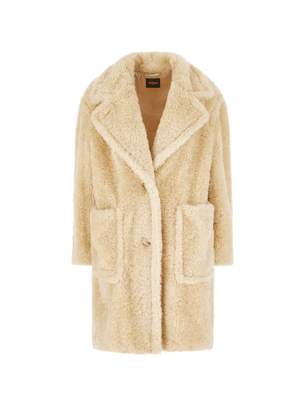 HUGO teddy coat with adjustable collar - Toni neutri