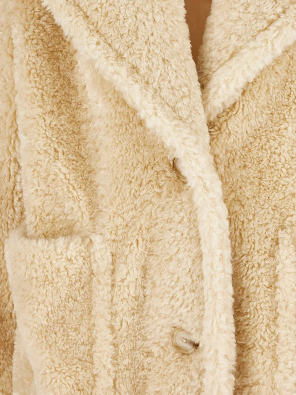 HUGO teddy coat with adjustable collar Beige