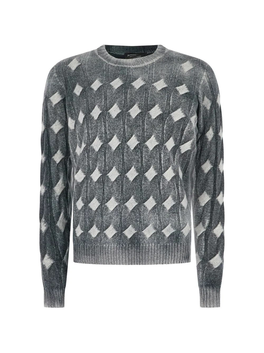AROVESCIO cable-knit diamond-pattern sweater | bleu | Image 1