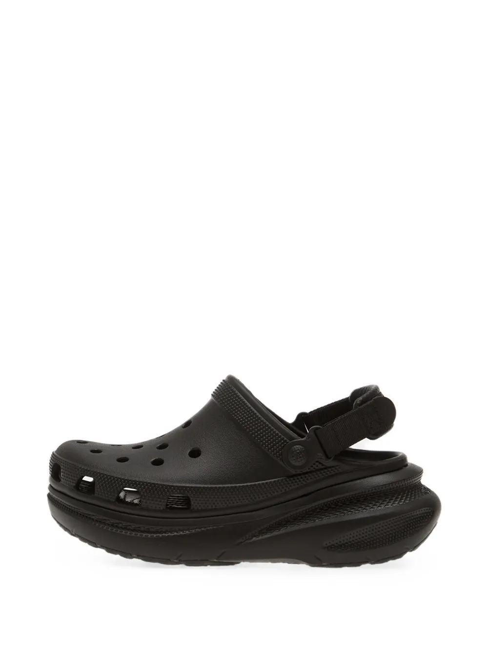 Crocs Perforierte New Crush Clogs mit Klettverschluss - Schwarz