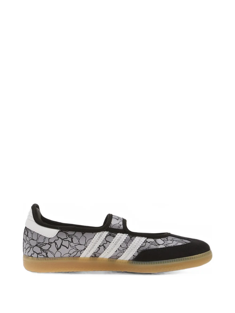 adidas Samba Jane floral-lace ballet flats - Grigio