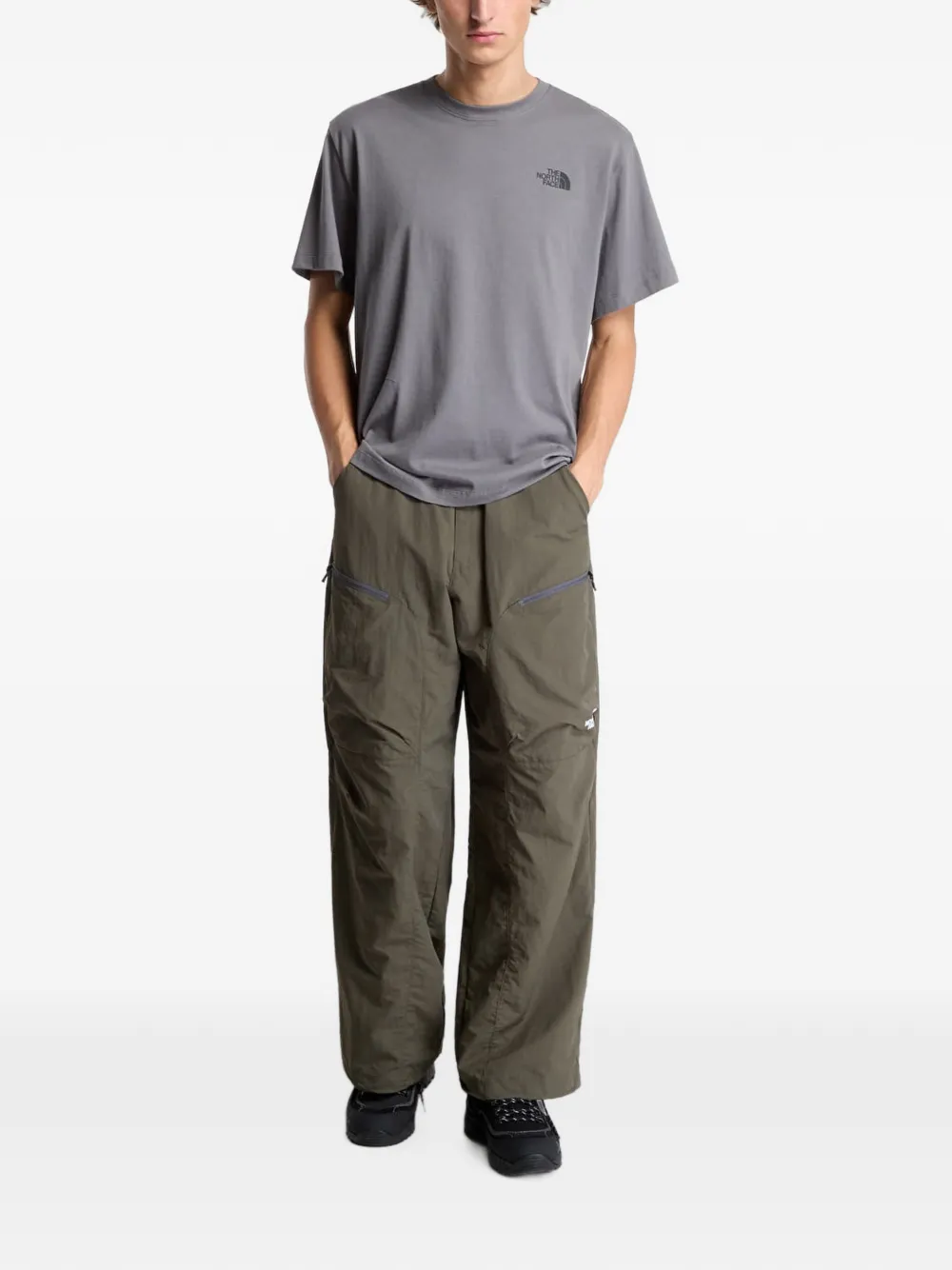 The North Face graphic-print T-shirt Grijs