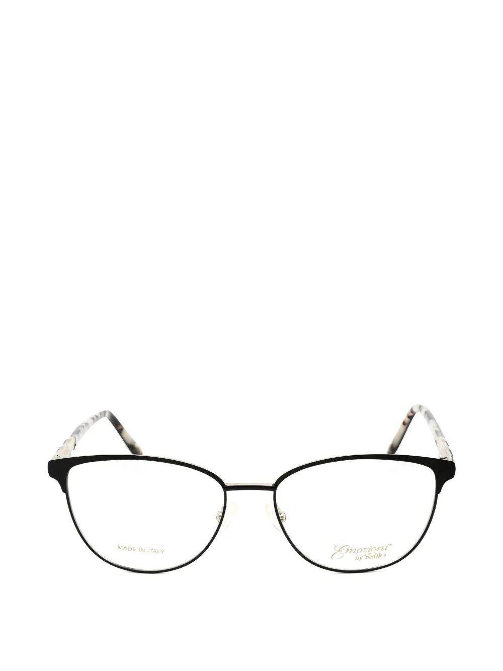 Emozioni Round-frame Glasses In Black