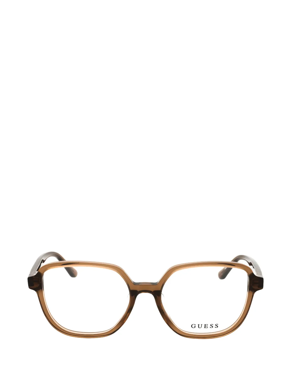 GUESS EYEWEAR geometric-frame glasses - Marrone