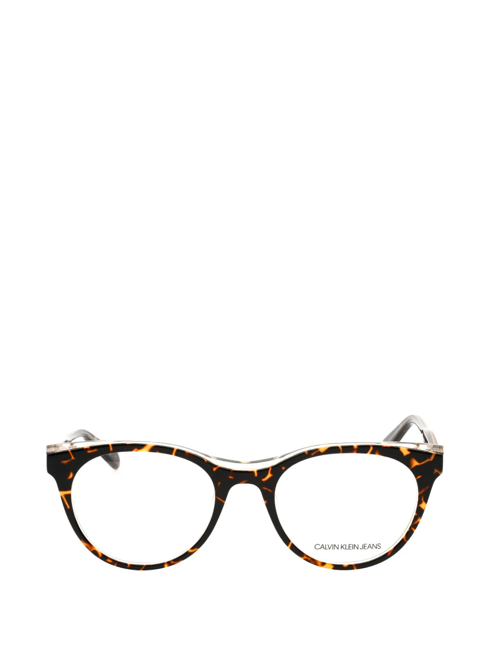 Calvin Klein Jeans tortoiseshell-effect round-frame glasses