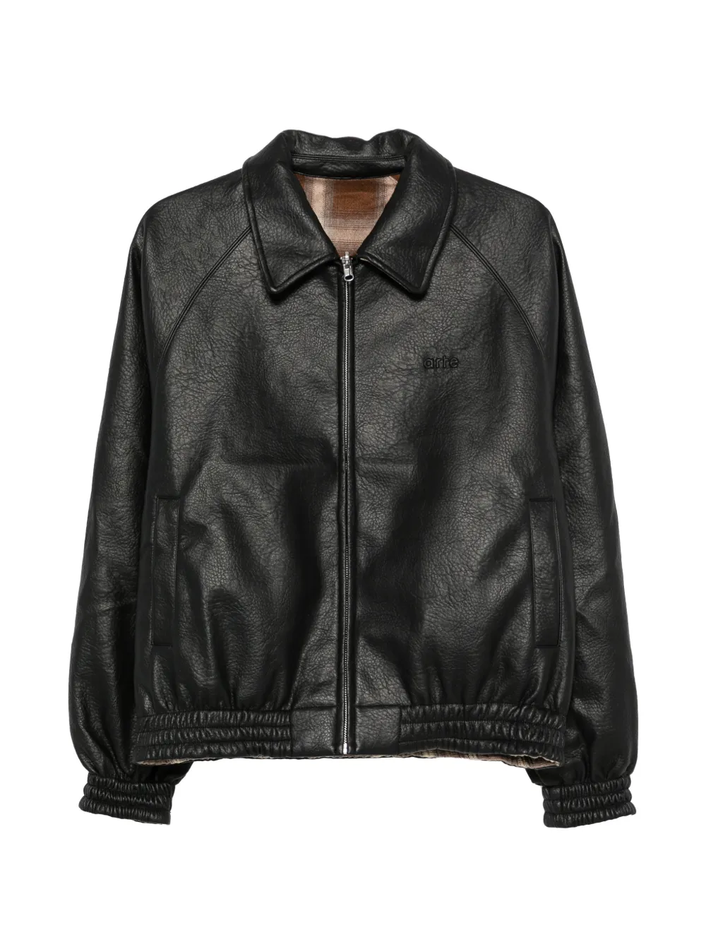Arte Antwerp reversible check-pattern jacket - Schwarz