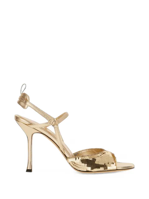 FENDI Very Colibrì sequin-embellished leather sandals