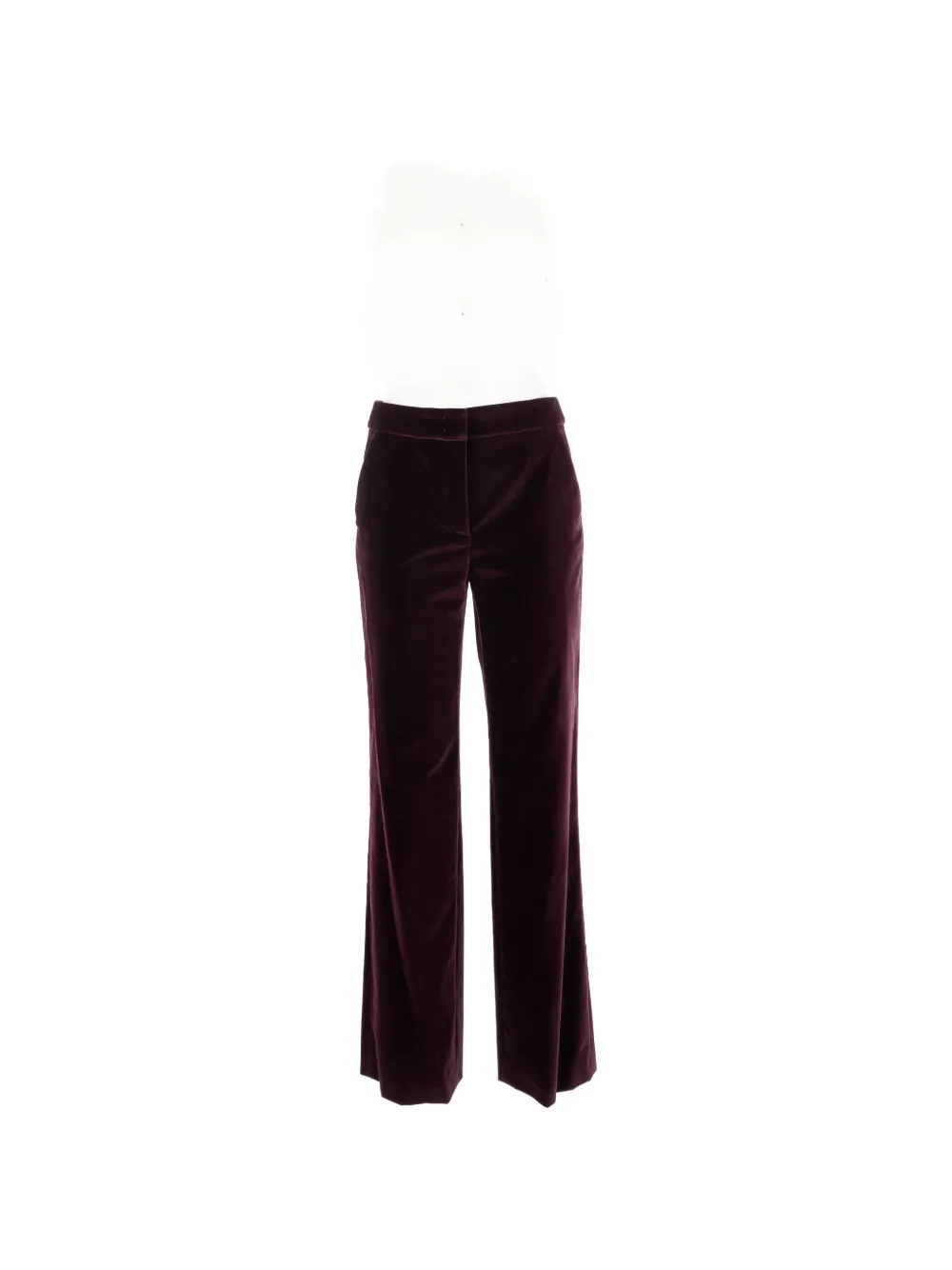 Genny velvet straight-leg trousers