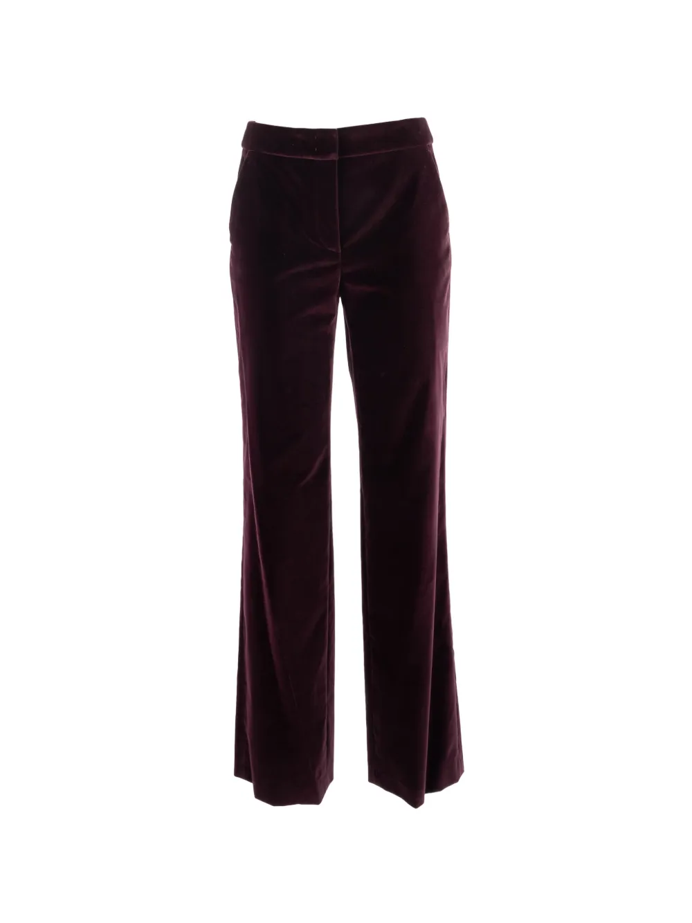 Genny velvet straight-leg trousers