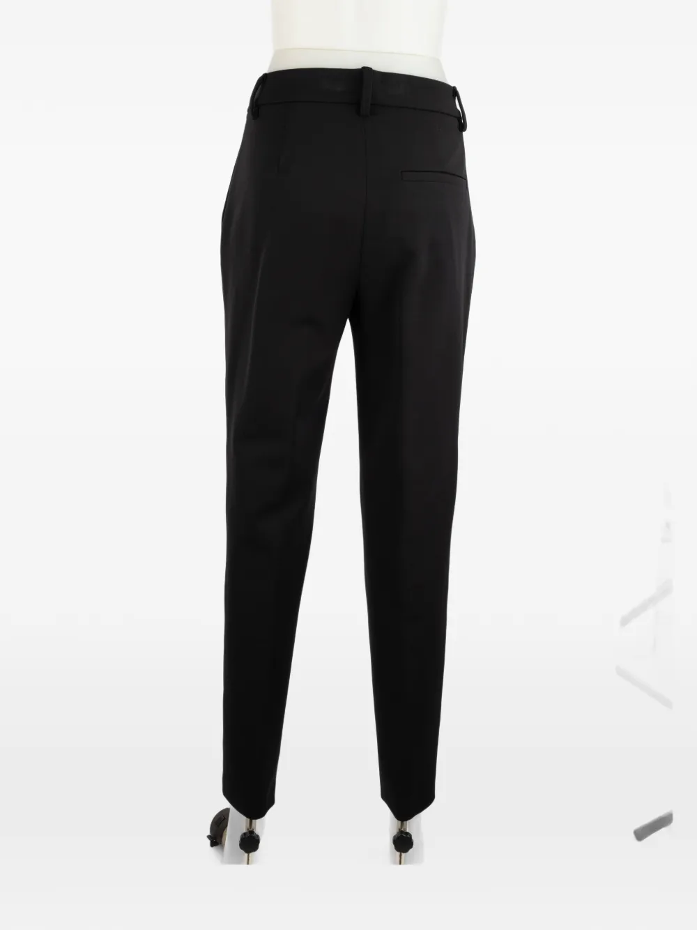 Genny Pantalon met geplooid detail Zwart