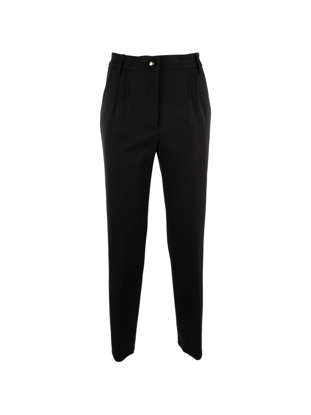 Genny Pantalon met geplooid detail Zwart