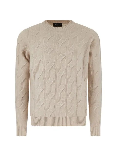 AROVESCIO cable-knit crew-neck sweater