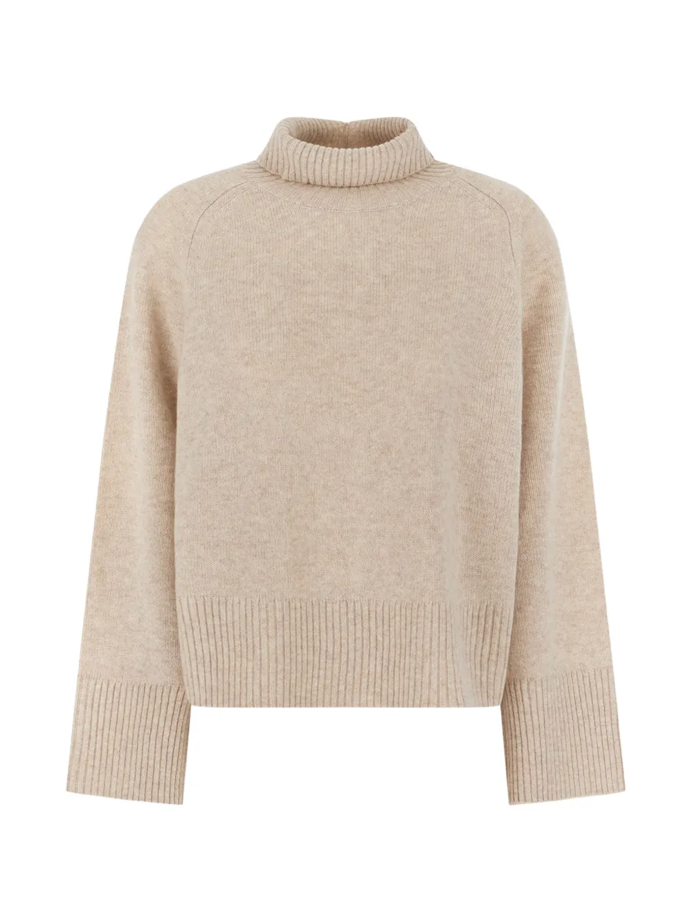 BOSS Alonso relaxed-fit turtleneck sweater in cashmere with raglan sleeves - Nude
