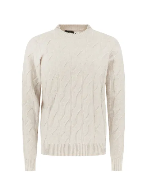 AROVESCIO cable-knit crew-neck sweater