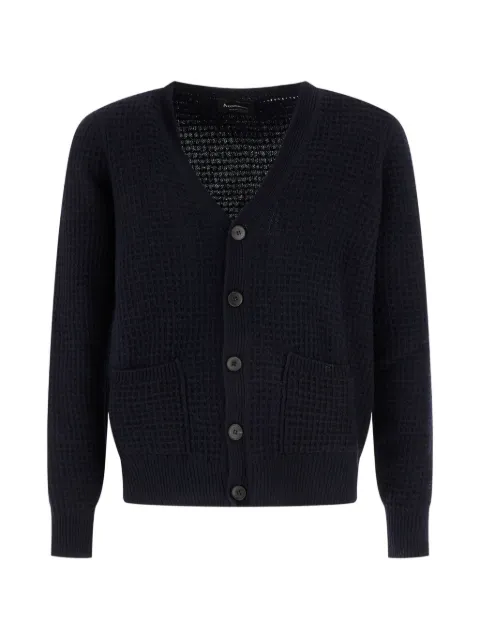 AROVESCIO waffle-knit button-up cardigan