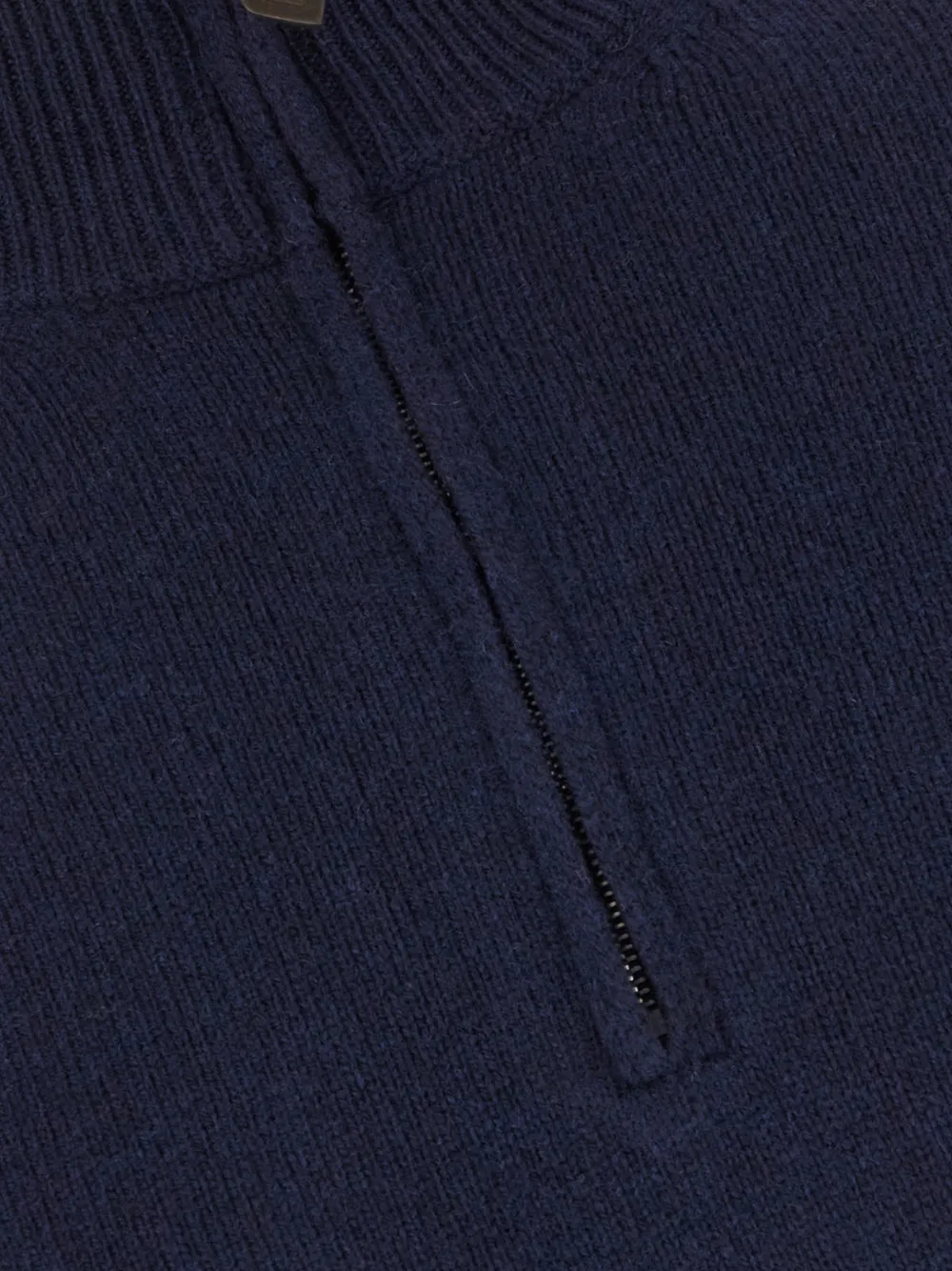 Jacob Cohën Gebreide trui met kwartrits Blauw