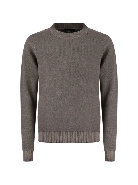 AROVESCIO crew-neck ribbed-trim sweater