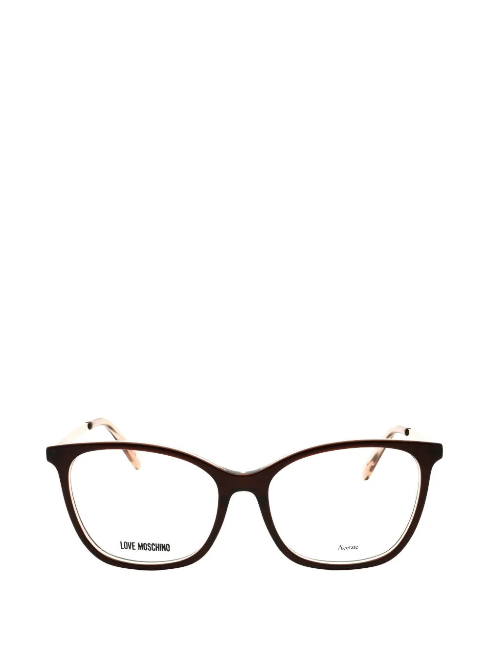 Love Moschino rectangle-frame glasses - Marrone