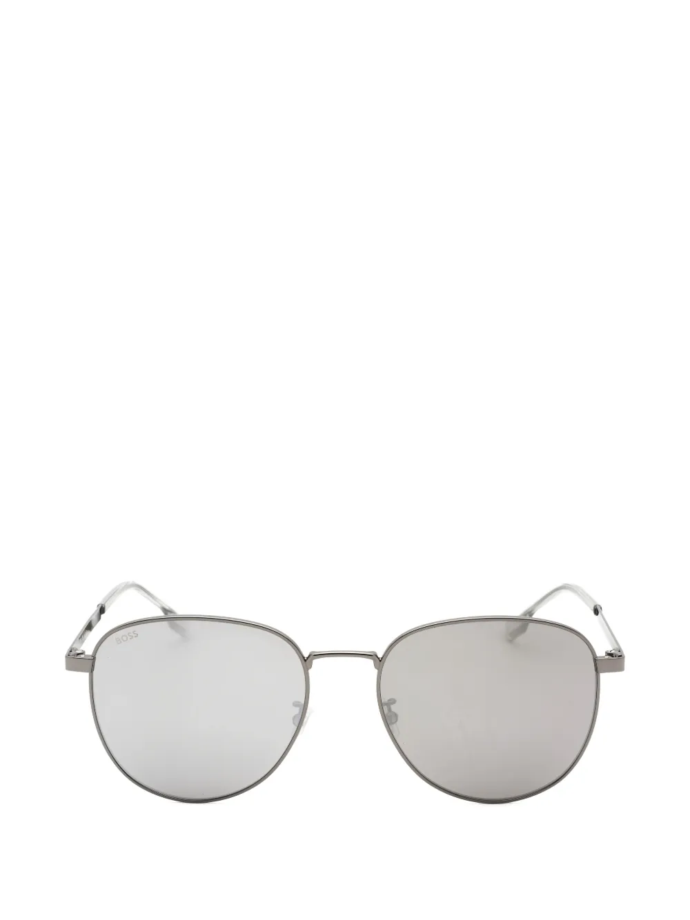 BOSS Sonnenbrille mit rundem Gestell - Silber