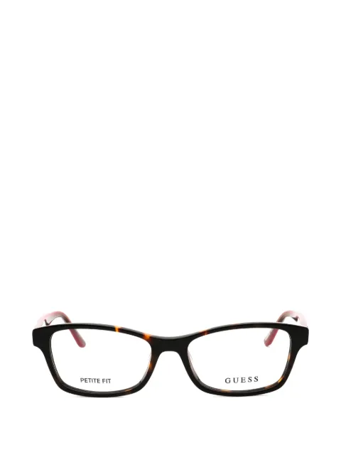 GUESS USA tortoiseshell-print rectangle-frame glasses