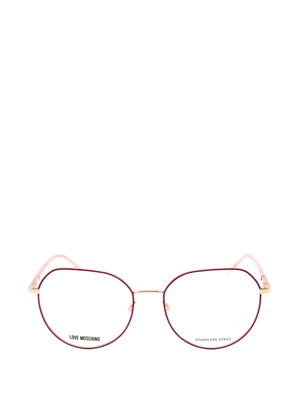 Love Moschino round-frame glasses - Oro