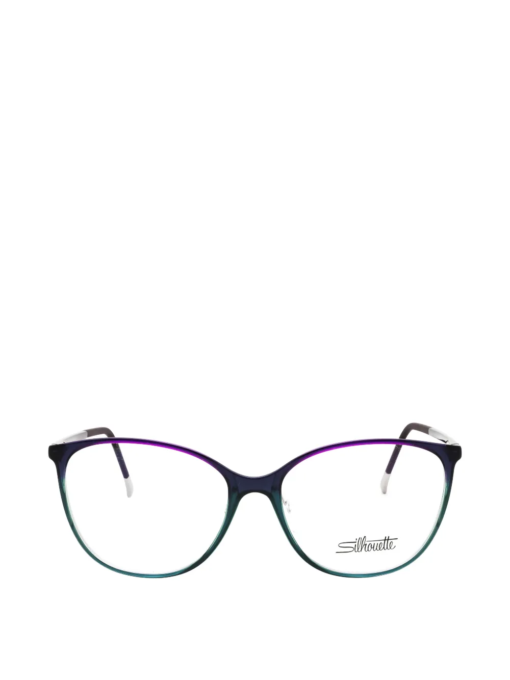 Silhouette Spx Illusion Fullrim Round-frame Glasses In Purple
