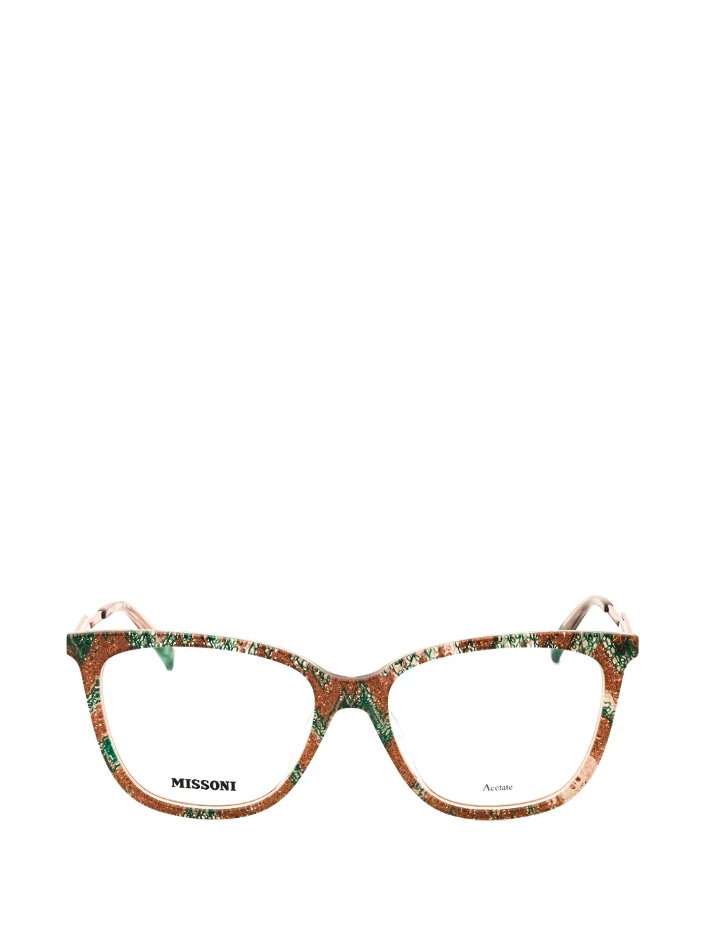 Missoni lunettes de vue à monture rectangulaire et imprimé zigzag - Or Missoni lunettes de vue à monture rectangulaire et imprimé zigzag - Or