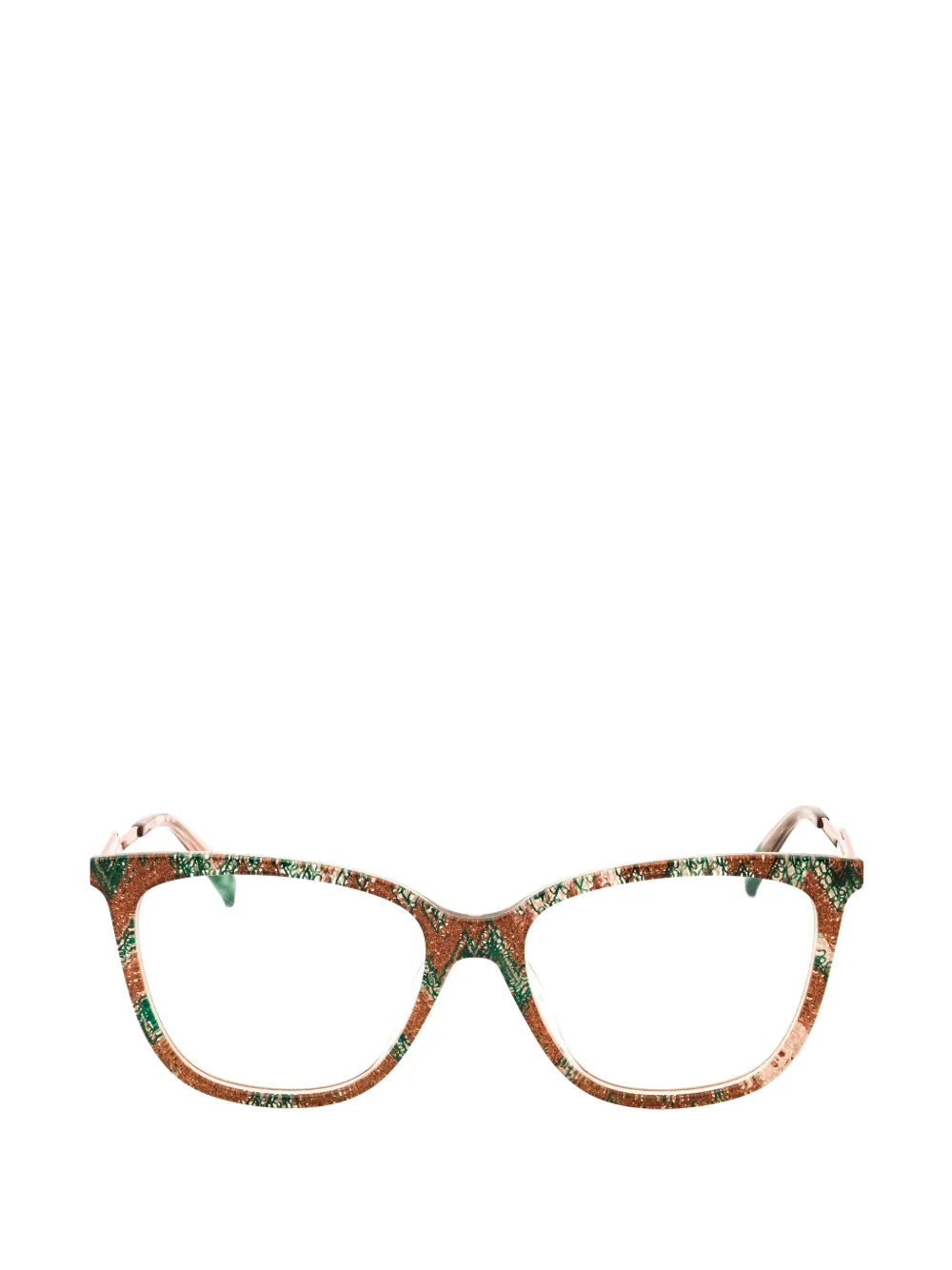 Missoni zigzag-print rectangle-frame glasses