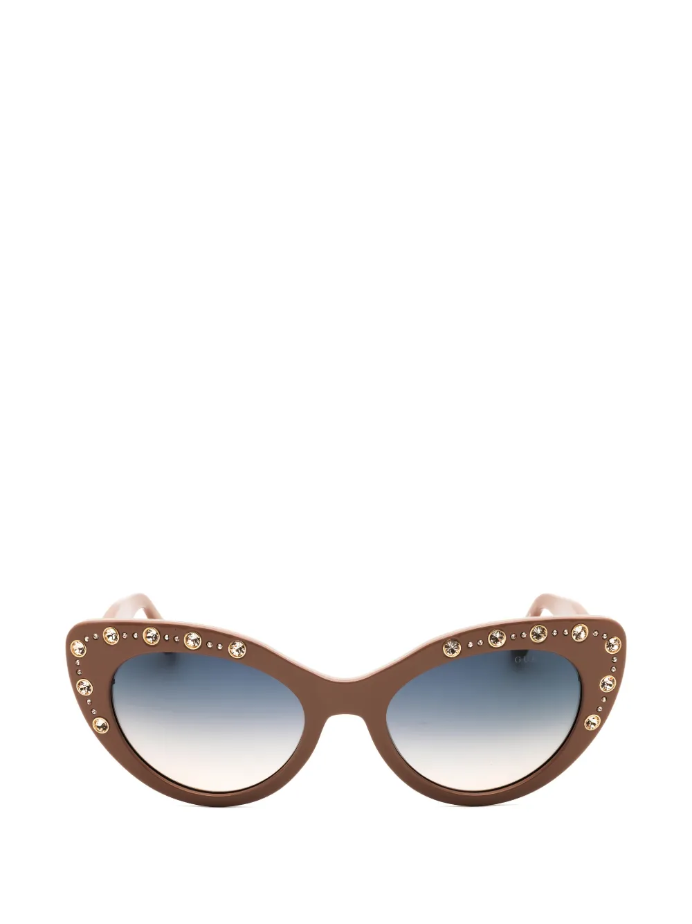 GUESS USA crystal-embellished cat-eye sunglasses - Marrone