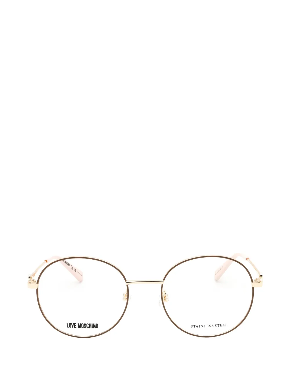Love Moschino round-frame glasses - Oro