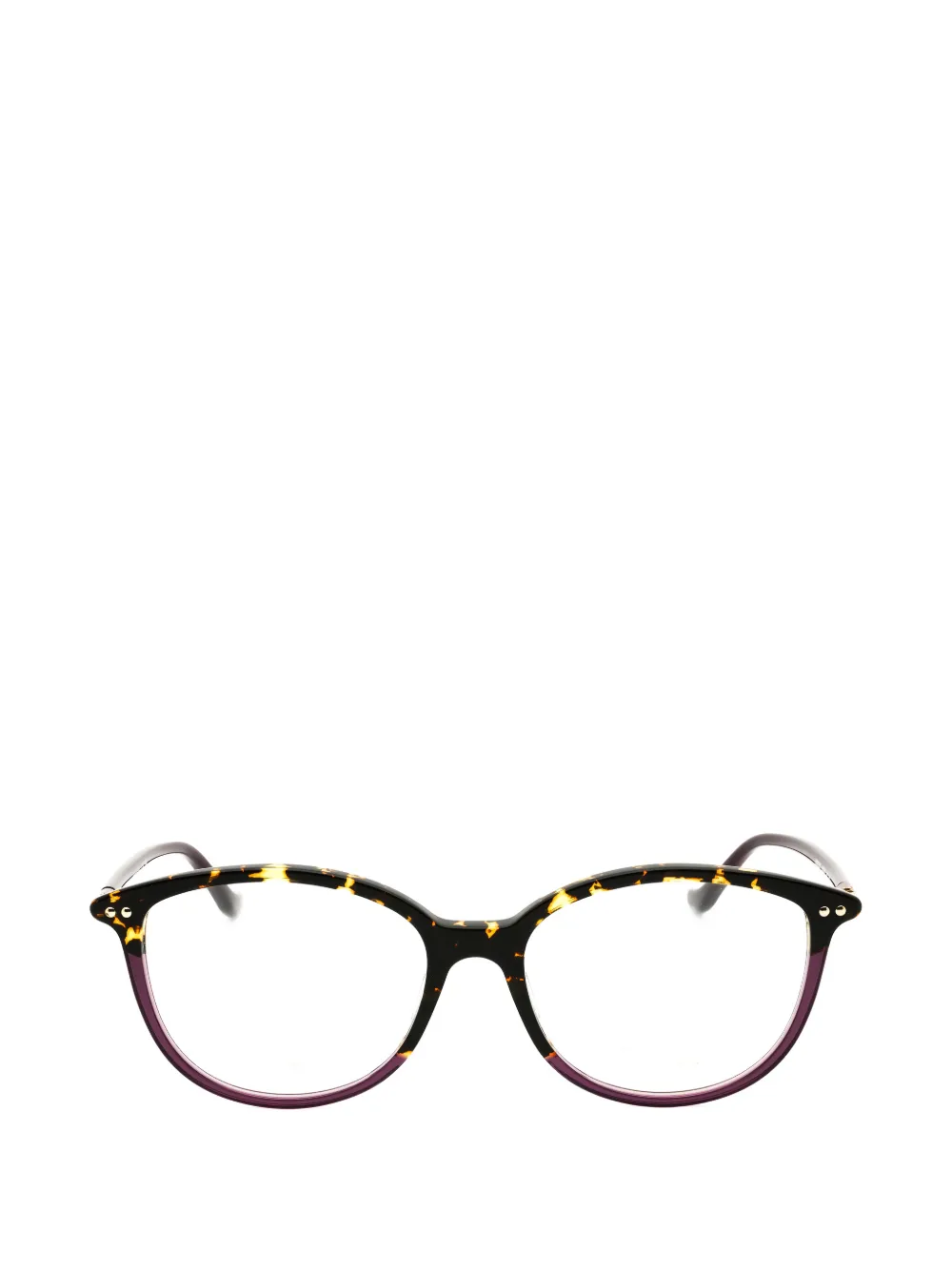 Emozioni Tortoiseshell-effect Oval-frame Glasses In Brown