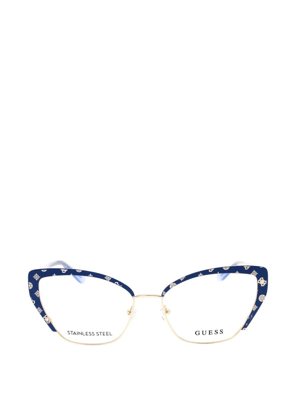 GUESS EYEWEAR lunettes de vue à monture papillon et imprimé monogrammé - Bleu GUESS EYEWEAR lunettes de vue à monture papillon et imprimé monogrammé - Bleu